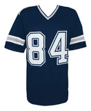 Jay Novacek (COWBOYS) Signed Navy Custom Football Jersey - (SCHWARTZ COA)