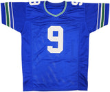 SEAHAWKS KENNETH WALKER III AUTOGRAPHED BLUE THROWBACK JERSEY BECKETT 235710