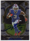 Damar Hamlin Signed Bills 2022 Panini Select Prizm Silver Card #100 - (SS COA)