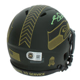 Sam Darnold Autographed Seattle Seahawks 2025 STS Speed Mini Helmet Beckett