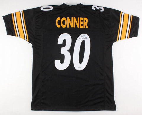 James Conner Signed Steelers Black Home Jersey (Beckett COA) Pittsburgh #1 R.B.