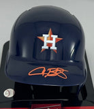 Astros WS Champion ALEX BREGMAN Signed Rawlings Baseball Mini Helmet AUTO - BAS