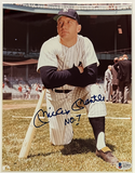 Mickey Mantle Autographed Yankees 8" x 10" Photographs Framed Display Beckett