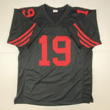 Autographed/Signed DEEBO SAMUEL San Francisco Black Football Jersey JSA COA Auto