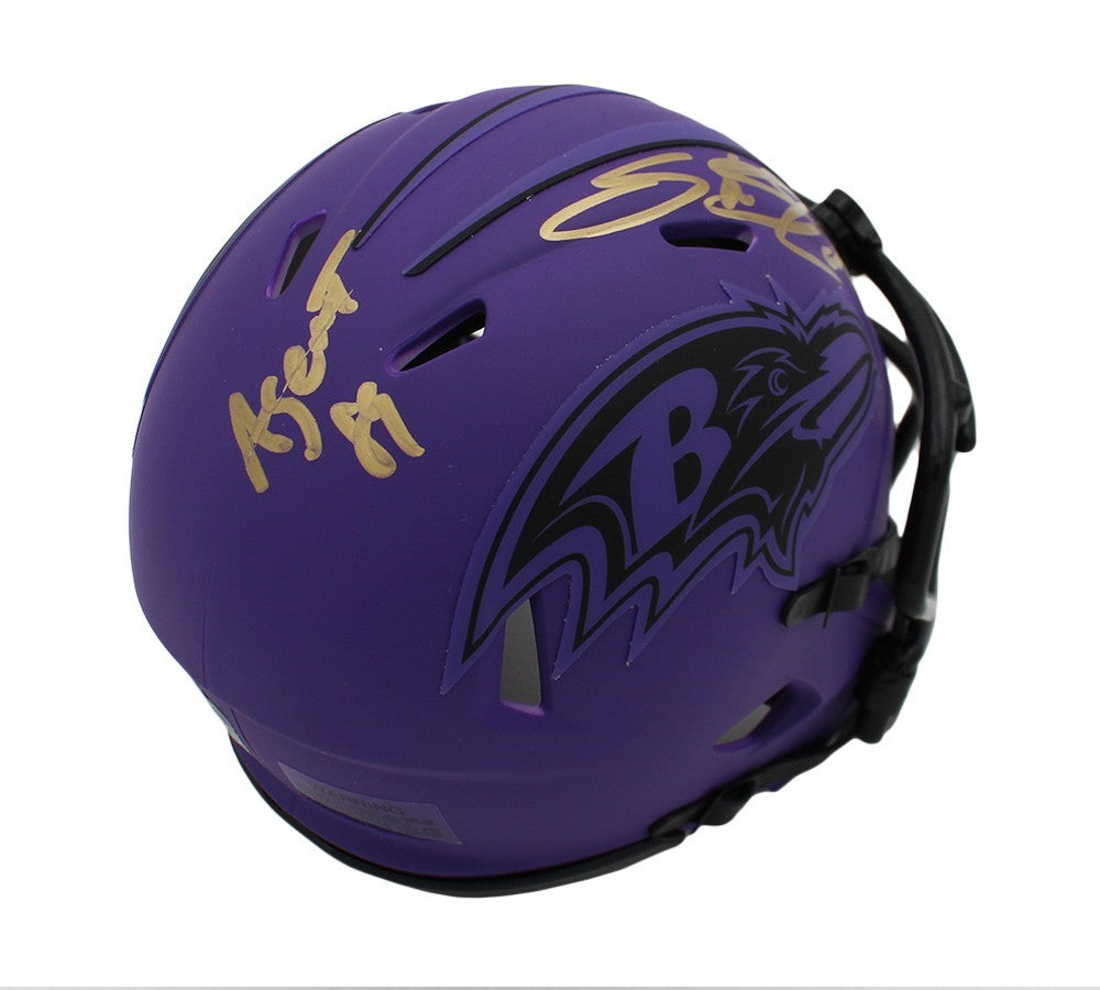 Steve Smith Sr. Signed Baltimore Ravens Speed Rave NFL Mini Helmet - A ...