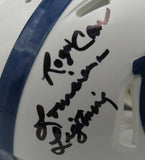 Bert Jones/Roger Carr Autographed/Inscribed Colts Mini Helmet JSA/BAS 201606