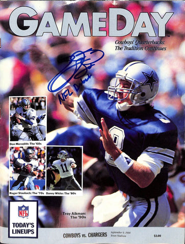 Emmitt Smith Autographed Dallas Cowboys Magazine NFL Debut Beckett 43101