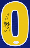 Warriors Stephen Curry Signed Blue Nike Classics Ed Swingman Framed Jersey JSA 2