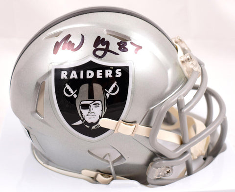 Michael Mayer Signed Las Vegas Raiders Flash Speed Mini Helmet-Beckett W Holo