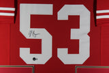 NAVORRO BOWMAN (49ers red TOWER) Signed Autographed Framed Jersey Beckett
