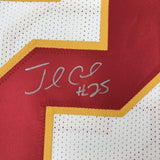 Framed Signed Jamaal Charles 35x39 Kansas City White Jersey JSA COA