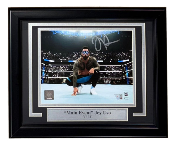 Jey Uso Signed Framed 8x10 WWE Kneel Photo Fanatics