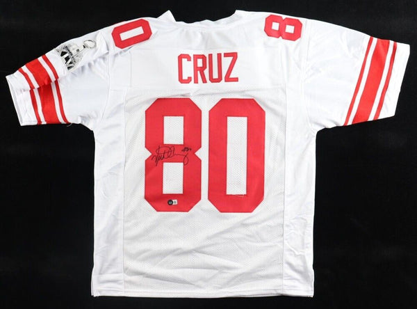 Victor Cruz Signed New York Giants Jersey (Beckett) Super Bowl XLVI Champion W.R