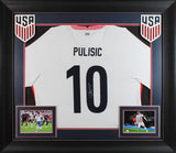 USMNT Christian Pulisic Authentic Signed White Nike Framed Jersey Panini