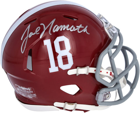 Joe Namath Alabama Crimson Tide Signed Riddell Speed Mini Helmet