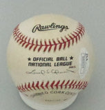 Milw Braves EDDIE MATHEWS (d) Signed NL Baseball AUTO w/ "512 HR's" - JSA