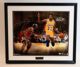 Magic Johnson & Michael Jordan Dual Signed Photo - Fanatics & Upper Deck COAs