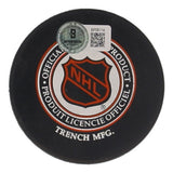 Frank Mahovlich Signed Detroit Red Wings Logo Puck Inscribed "HOF 81" (Beckett)