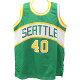 Shawn Kemp Autographed/Signed Pro Style Green XL Jersey Beckett Witness 49746