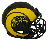 Eric Dickerson Signed Los Angeles Rams Eclipse Mini Helmet HOF BAS 31296