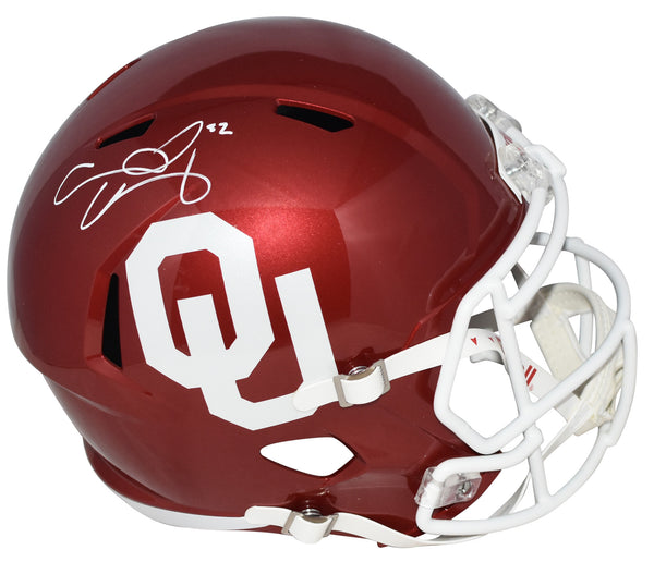 CREED HUMPHREY SIGNED OKLAHOMA SOONERS FULL SIZE SPEED HELMET BECKETT