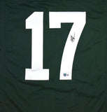 Malachi Corley Autographed Green Pro Style Jersey - Beckett W Hologram *Black