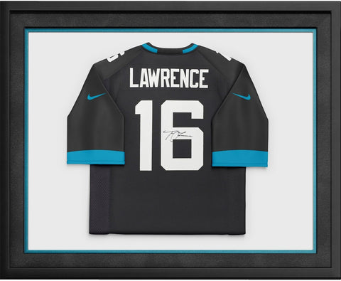 Trevor Lawrence Jacksonville Jaguars Framed Autographed Black Nike Elite Jersey