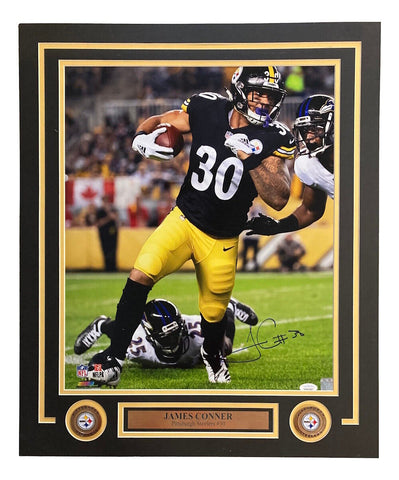 James Conner Signed Matted 16x20 Pittsburgh Steelers Photo JSA Hologram