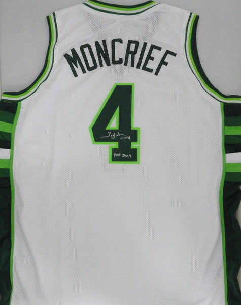 Bucks SIDNEY MONCRIEF Signed Custom Replica White Jersey AUTO w/ HOF 2019