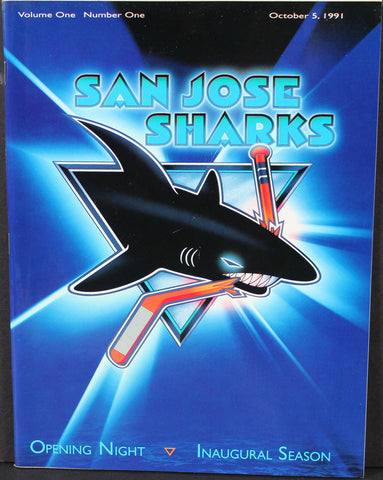 October 1991 San Jose Sharks Opening Night Inaugural Season Magazine