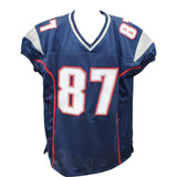 Rob Gronkowski Autographed/Signed Blue Jersey RAD 40364
