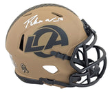 Rams Puka Nacua Authentic Signed Salute To Service II Speed Mini Helmet Fanatics