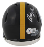 Steelers LBs (3) Ham, Lambert & Russell Signed Speed Mini Helmet BAS Witnessed 2