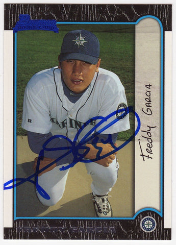 Freddy Garcia Signed Mariners 1999 Bowman Rookie Baseball Card #404 - (SS COA)