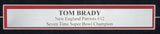 Tom Brady Autographed 16x20 Photo New England Patriots Framed Fanatics 177225