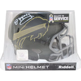 Jim Kelly Autographed Buffalo Bills 25 STS Mini Helmet Beckett Witness 54069