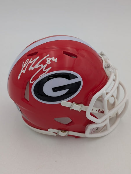 Ladd McConkey Signed Georgia Bulldogs Speed Mini Helmet - Beckett