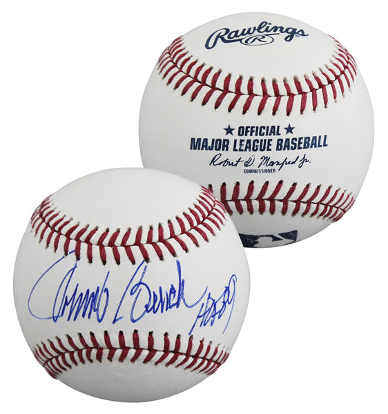 Reds Johnny Bench "HOF 89" Signed Robert Manfred OML Baseball BAS #BY103709