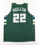 Khris Middleton Signed Milwaukee Buck Jersey (Tristar) 2021 NBA Champion / Guard