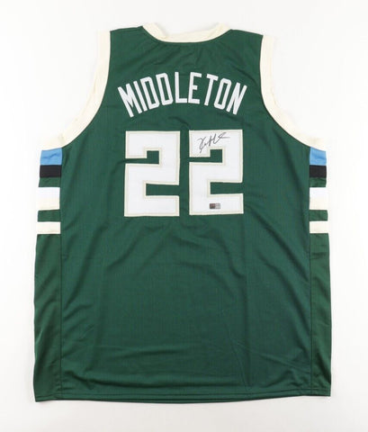 Khris Middleton Signed Milwaukee Buck Jersey (Tristar) 2021 NBA Champion / Guard