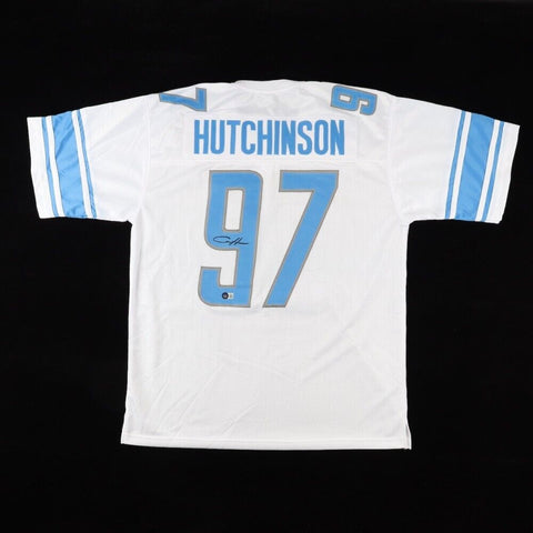 Aidan Hutchinson Signed Detroit Lions Jersey (Beckett) 2022 #2 Overall Draft Pck
