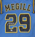 TREVOR MEGILL Signed Custom Replica Alternate Brewers Jersey AUTO - BAS