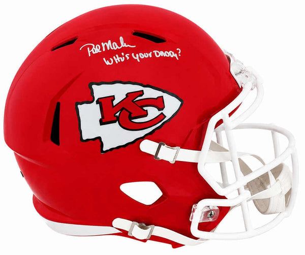 Pat Mahomes Sr. Signed Chiefs Riddell F/S Rep Helmet w/Who's Your Daddy? -SS COA