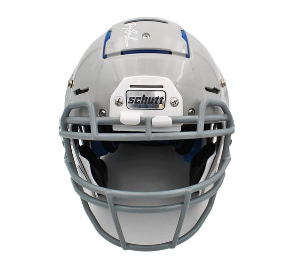 f7 nfl helmet Barry Sanders Signed Detroit Lions Speed Schutt F7 Gray NFL Helmet – Super Sports Center