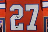 STEVE ATWATER (Broncos orange SKYLINE) Signed Auto Framed Jersey Beckett