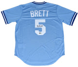 GEORGE BRETT AUTOGRAPHED KANSAS CITY ROYALS #5 THROWBACK NIKE JERSEY BECKETT