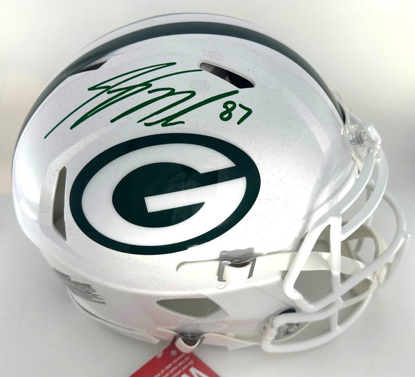 Packers JORDY NELSON Signed Full Size Authentic ALTERNATE Speed Helmet AUTO BAS