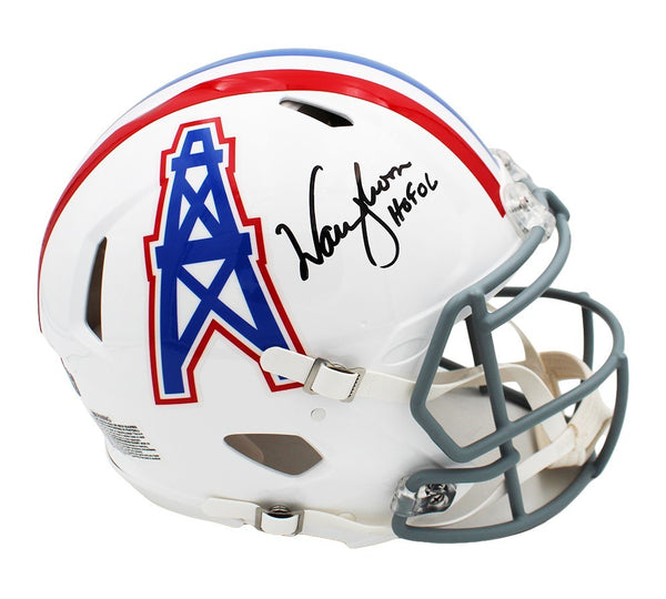 Warren Moon Signed Houston Oilers Speed Authentic Throwback NFL Helmet - HOF 96"