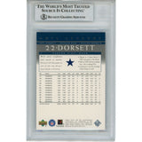 Tony Dorsett Signed 2000 Upper Deck Legends Slabbed Trading Card Beckett 45904