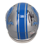 Jahmyr Gibbs Autographed Detroit Lions Mini Speed Helmet w/Visor Fanatics
